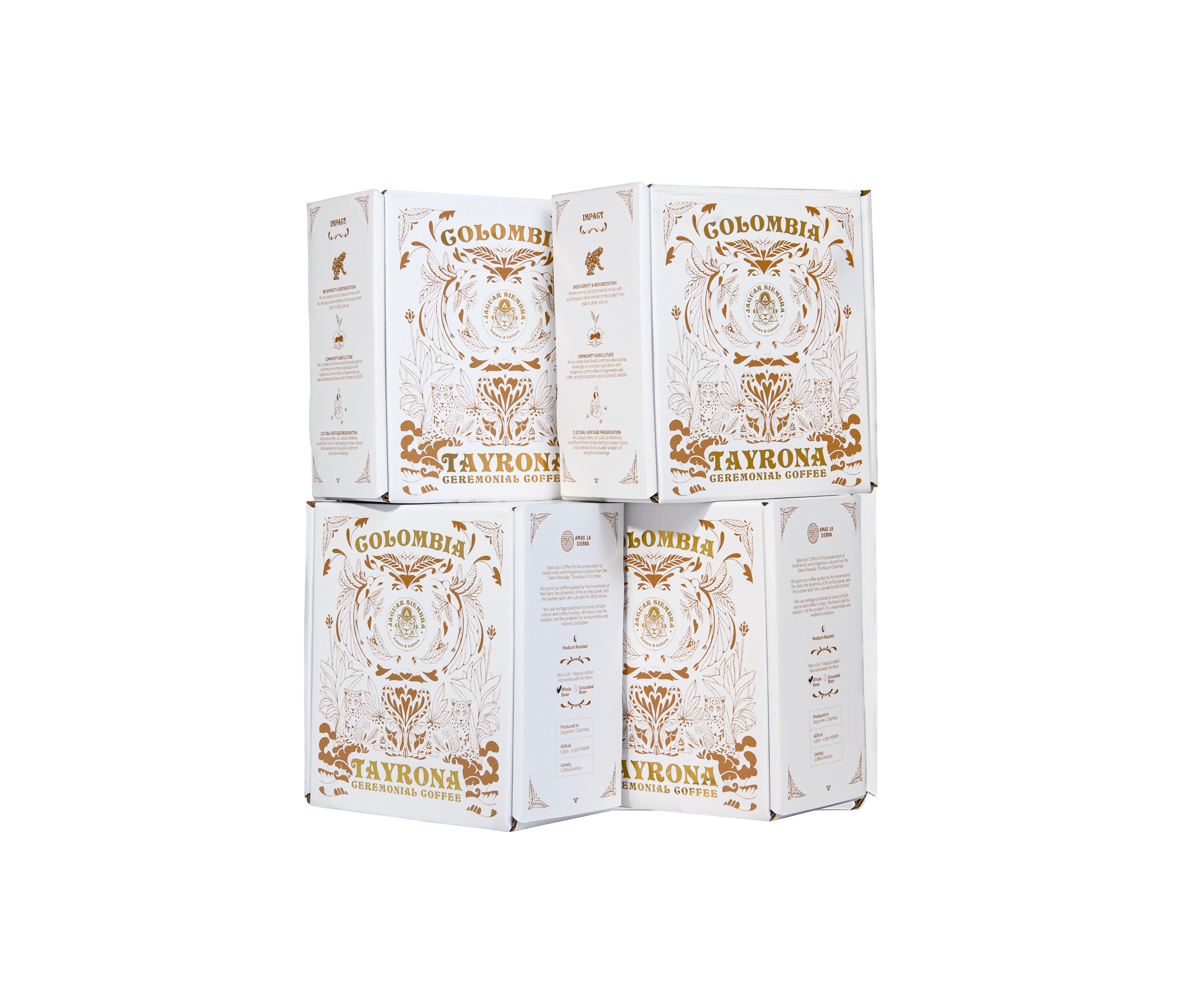 Indigenous Colombian Specialty Coffee 4 Boxes of 12 oz (340 g. each)