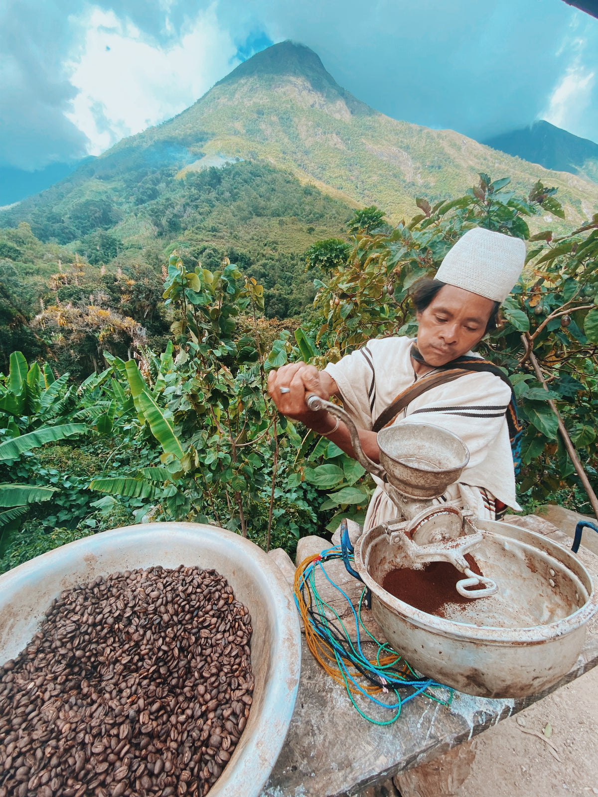 Preparación tradicional del café en la Sierra